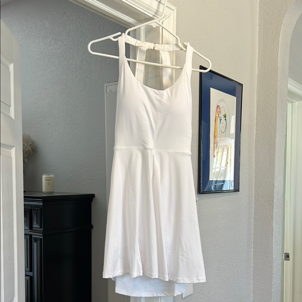 White Sleeveless Tennis Dress